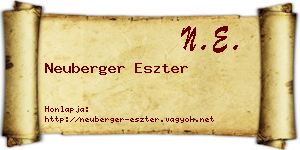 Neuberger Eszter névjegykártya